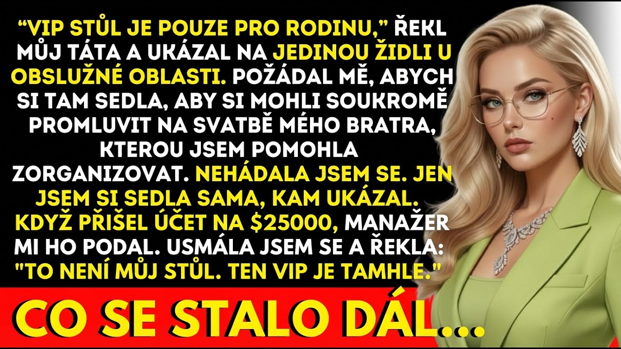 Táta se ušklíbl „VIP jen pro rodinu“ na luxusní svatbě — dokud se manažer neotočil ke mně.