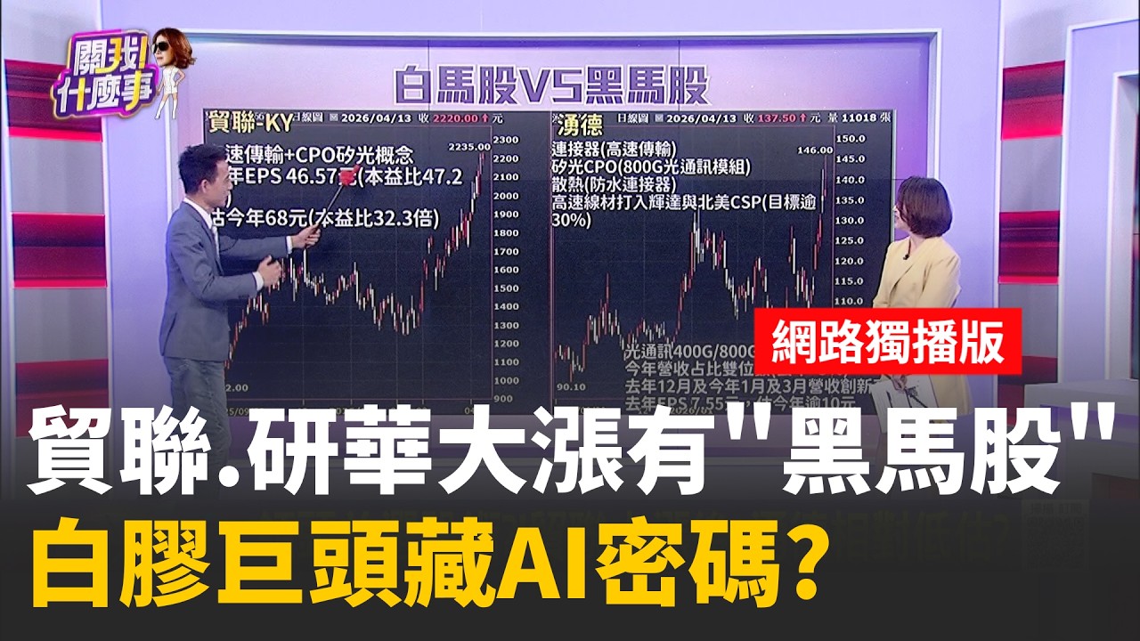 台股為何漲自己的?!經濟情勢惡化真不甩? 領頭羊選股術?!貿聯大漲後..湧德相對低估?｜【關我什麼事 網路獨播版】陳斐娟 主持｜20260413｜關我什麼事