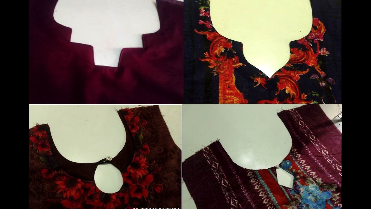 4 Different types of neck designs cutting and stitching very easy/আলাদা আলাদা গলার ডিজাইন তৈরি।