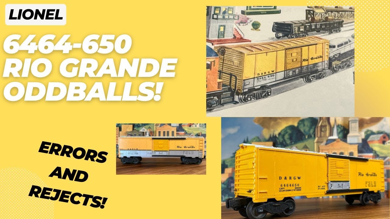 Unusual Lionel Trains 6464-650 Rio Grande Boxcars