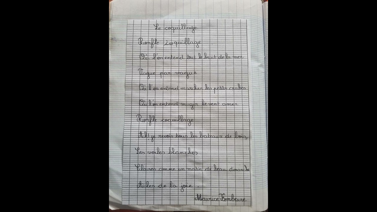 Le coquillage Poesie - Amjnan