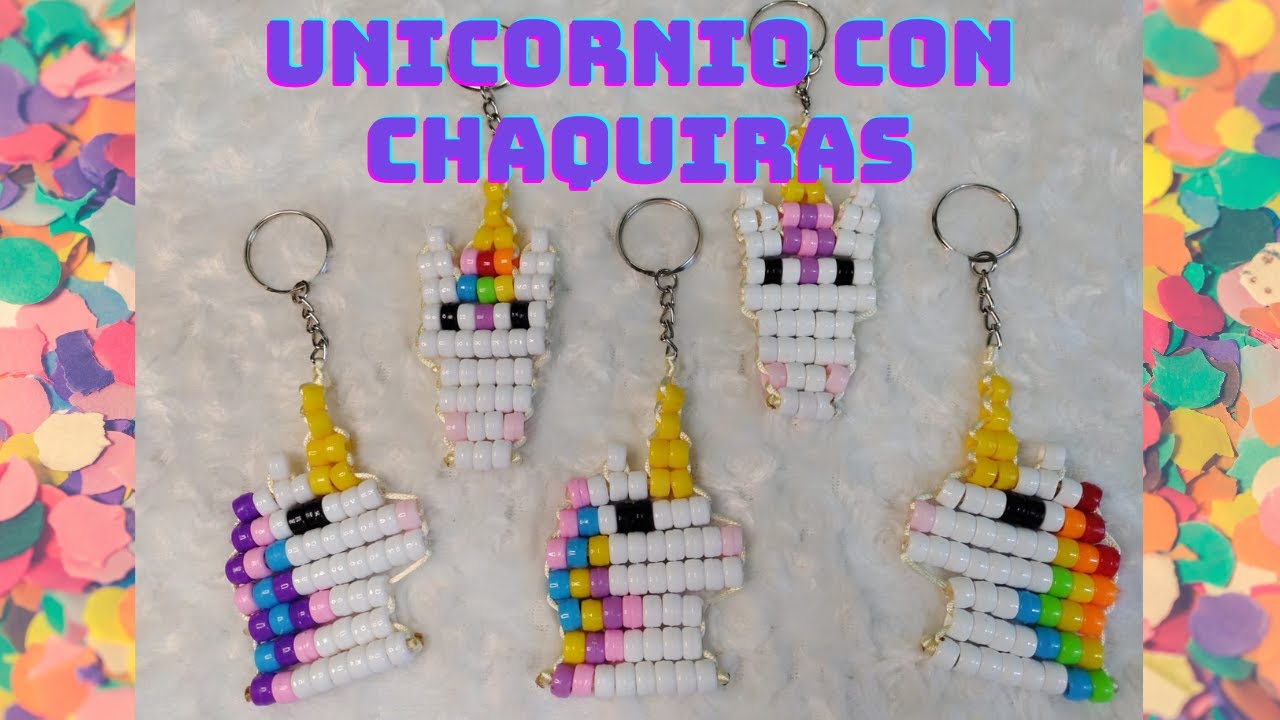 C&oacute;mo realizar un unicornio con chaquiras o cuentas kandi, de perfil y de frente!&hearts;