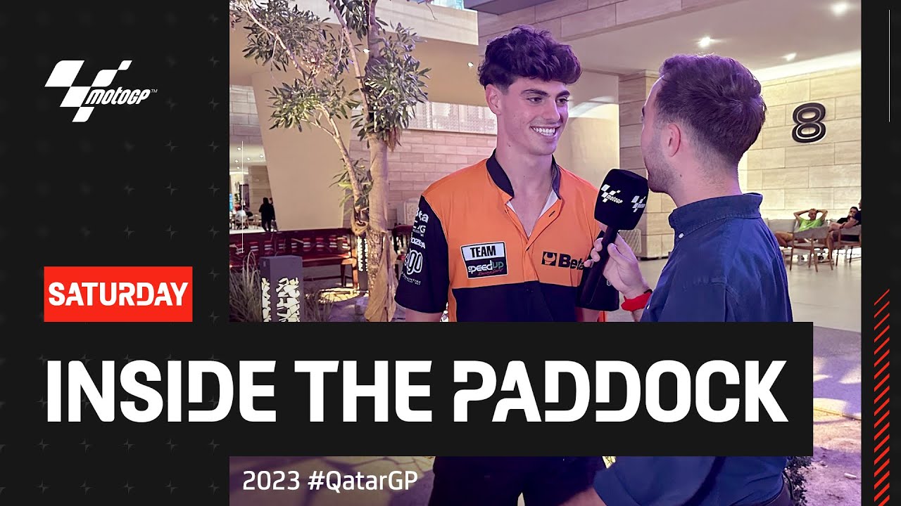 Discover what Aldeguer was talking about with Pablo Nieto! 👀 |  2023 #QatarGP - Inside The Paddock!