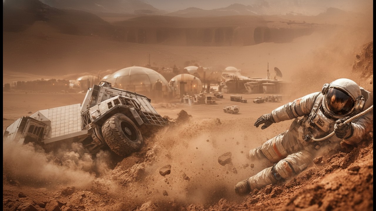 Survival on Mars: building dikes and then an accident that took everything away.