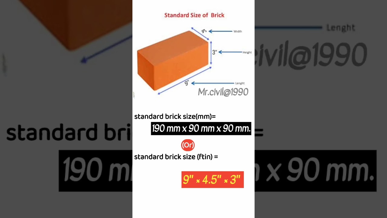 standard brick size tips