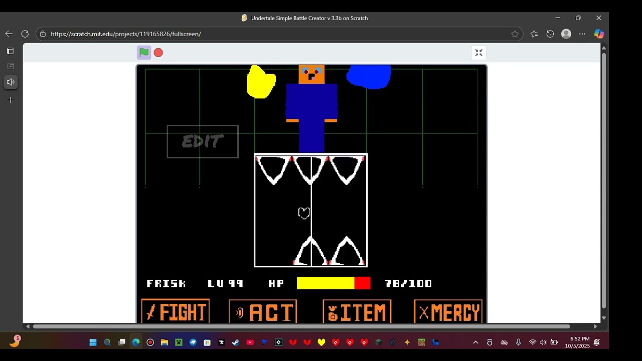 i made a undertale boss fight...