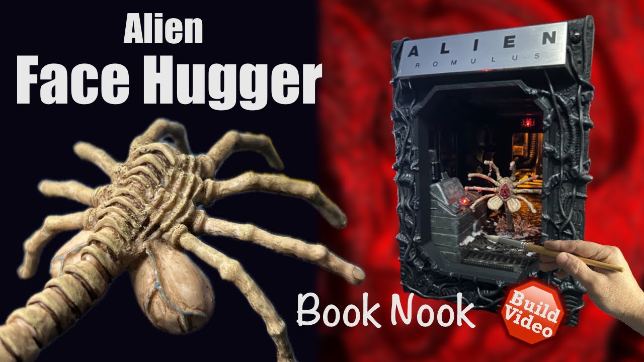 I sculpted a Face Hugger Book Nook. #alienromulus #sculpting #booknook #tutorial #builds #sculpey