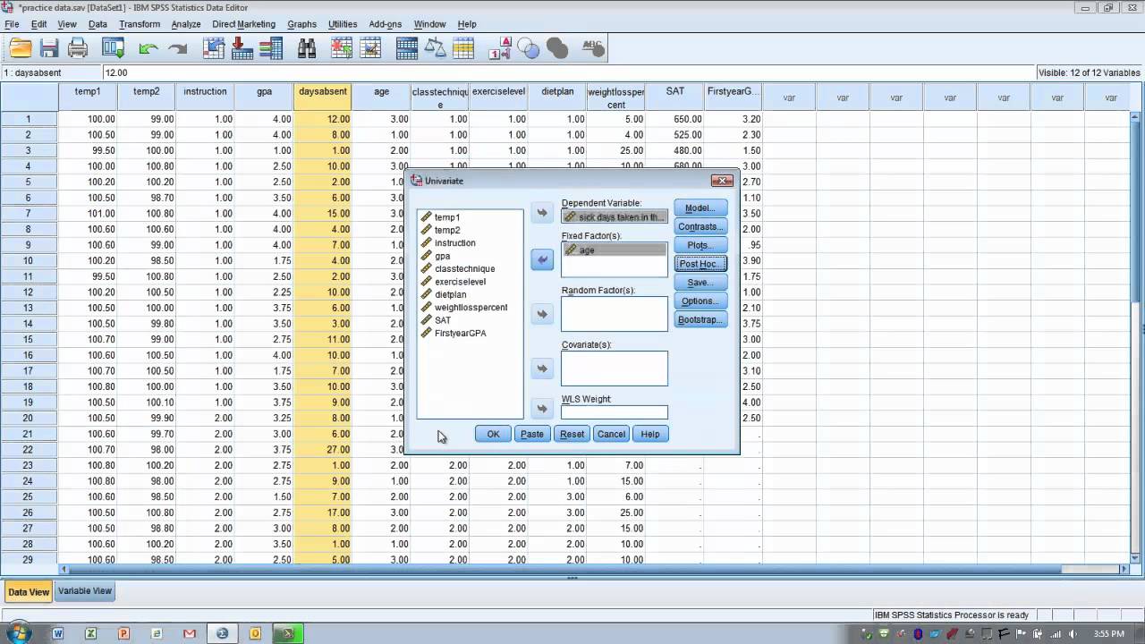 How to Use SPSS: One Way ANOVA with Post-Hoc Tests