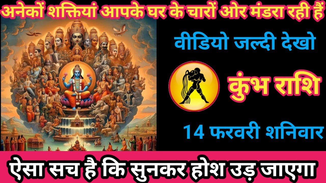 कुंभ राशि 14 फरवरी 2026 अनेकों शक्तियाँ आपके घर के चारों ओर मंडरा रही हैं।