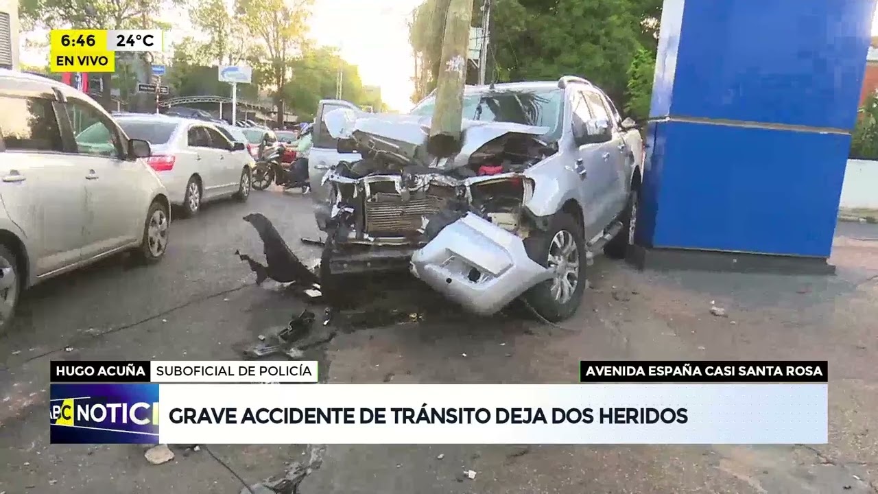 Accidente sobre avenida Espa&ntilde;a