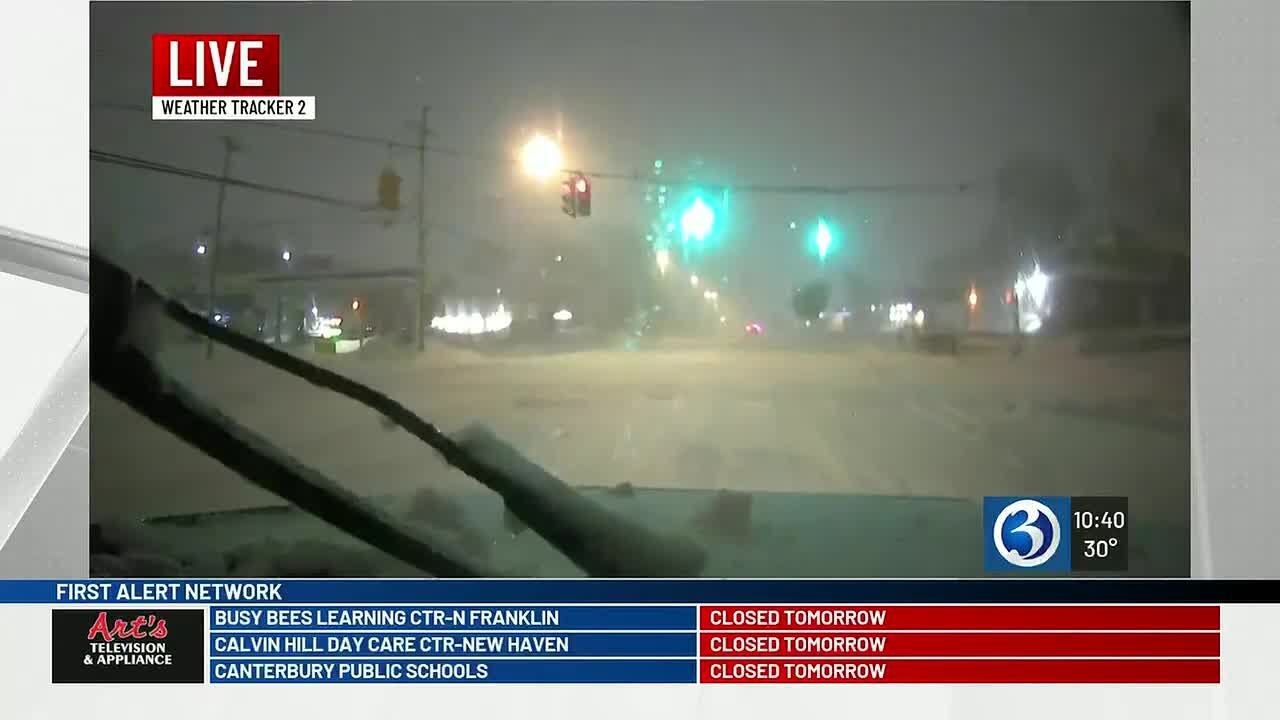 Take a look at road conditions Sunday night during Blizzard Calvin