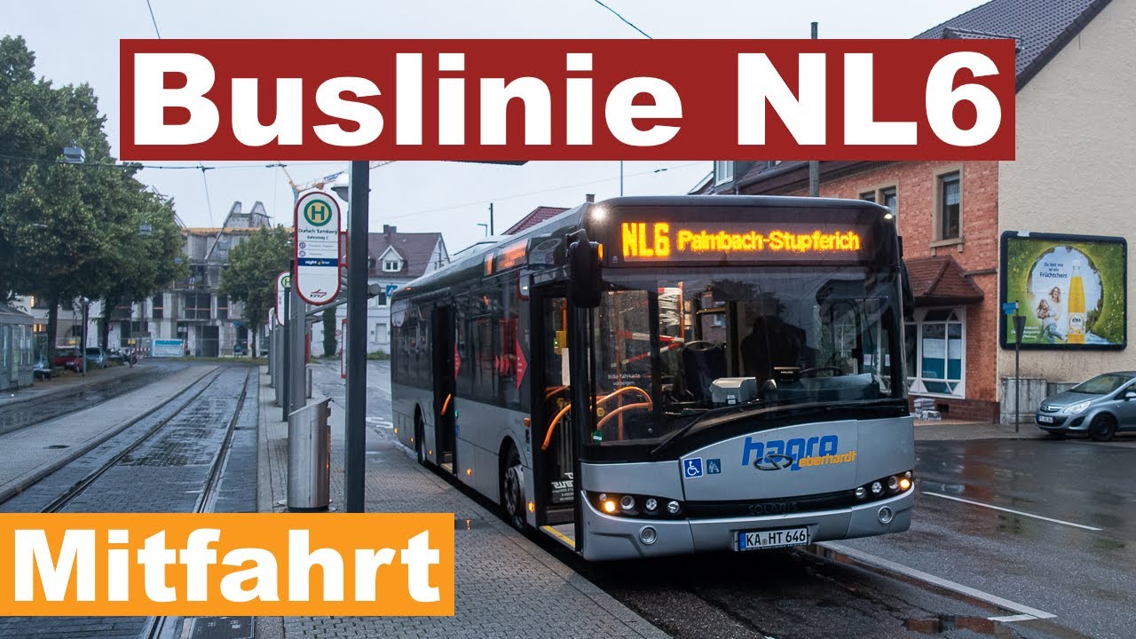 Mitfahrt Linie NL6 Durlach Turmberg - Stupferich und zurück | Solaris Urbino 12 III