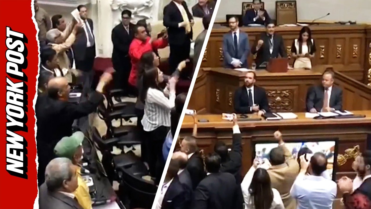 В парламенте Венесуэлы произошла драка между политическими партиями.