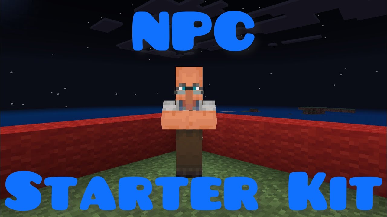 Как сделать стартовые наборы NPC в Minecraft Bedrock.