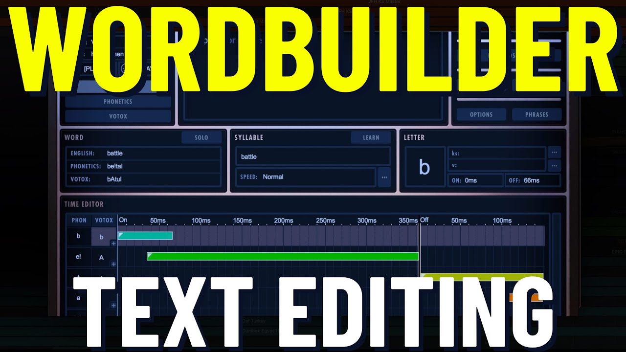 Wordbuilder Text and Syllable Editing | EUAN SMITH MUSIC