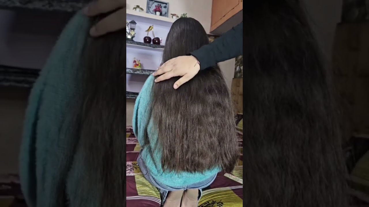 Long Silky Hair Play & Combing SilkyHair LongHair Beautiful Black Hair Flow in Natural Light PART 1