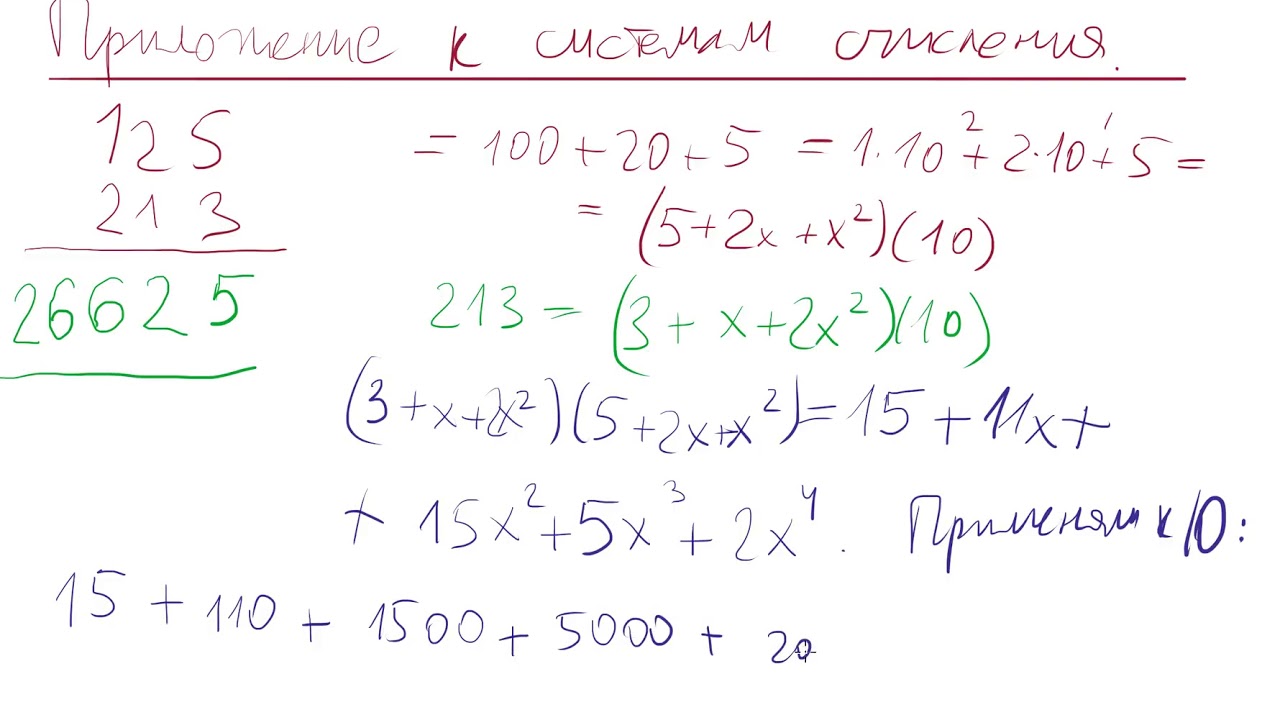 39  Многочлены и системы счисления