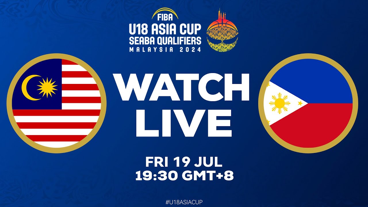 Malaysia v Philippines | Full Basketball Game | FIBA U18 Asia Cup 2024 - SEABA Qualifiers