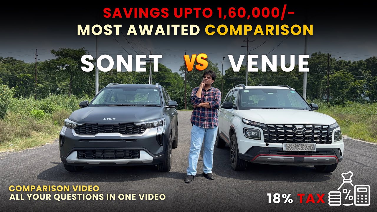 Kia Sonet VS Hyundai Venue Comparison | Hyundai Venue VS Kia Sonet Most Value for Money Variant 2025