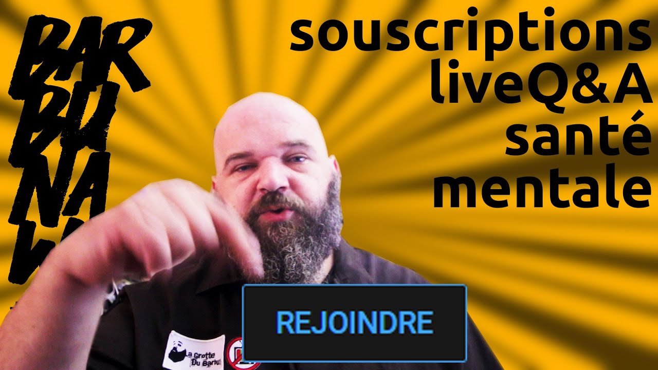soucription, live Q&A, reprise de septembre & sant&eacute; mentale - barbuNawak