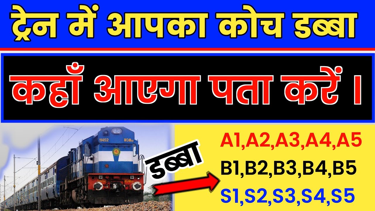 how to know train coach position kaise pata kare train coach position /ट्रेन में अपनी सीट कैसे देखें