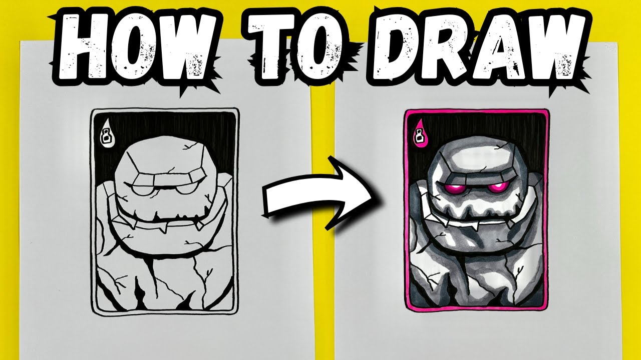How To Draw Golem From Clash Royale