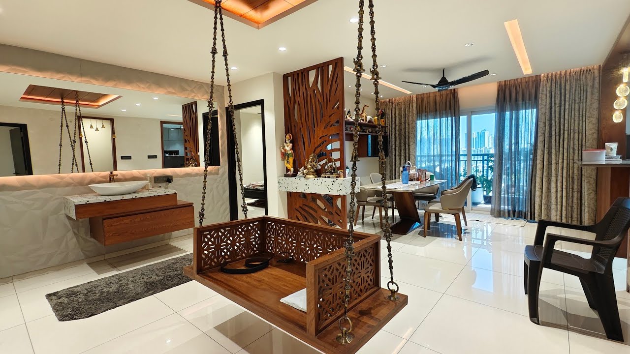 RAJAPUSHPA GATED FULLY FURNISHED 3 BHK FLAT FOR SALE IN KOKAPET HYDERABAD ELIP PROPERTY 