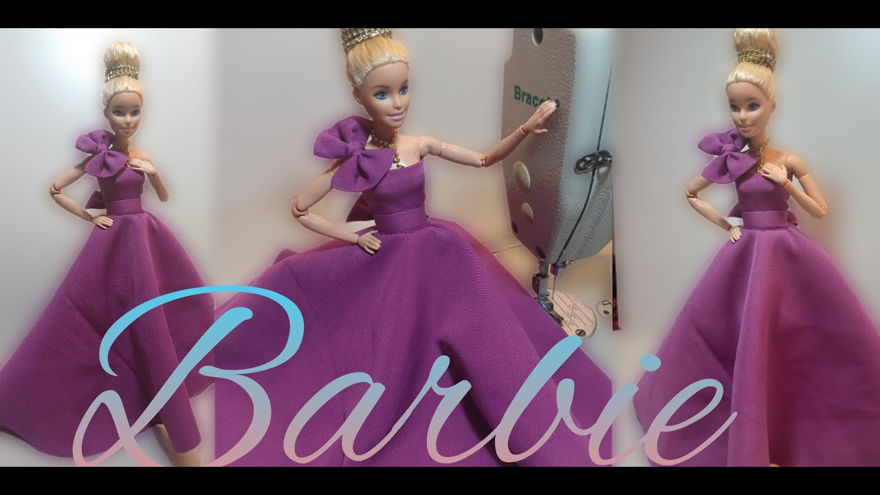 Como Fazer roupas para Bonecas. D.I.Y👗 Vestido para Barbie