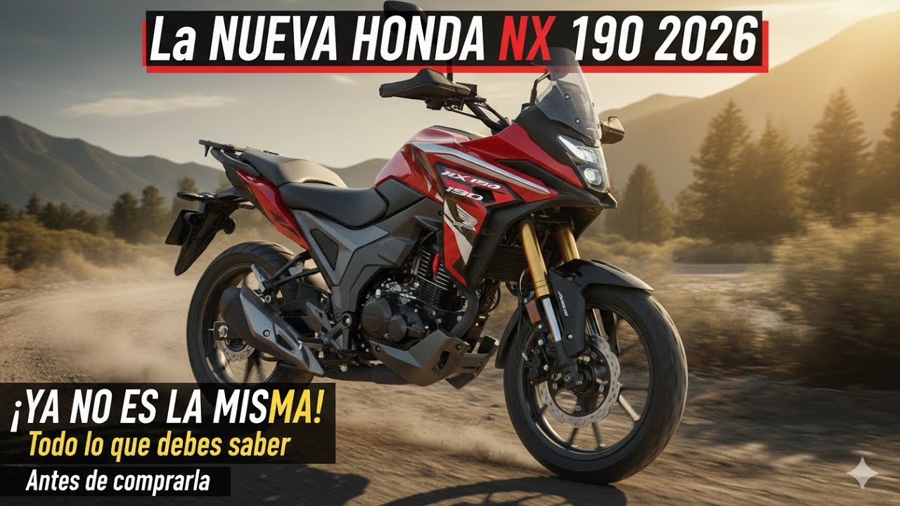 La NUEVA HONDA NX 190 2026 ya no es la misma. Todo lo que debes saber antes de comprarla. 