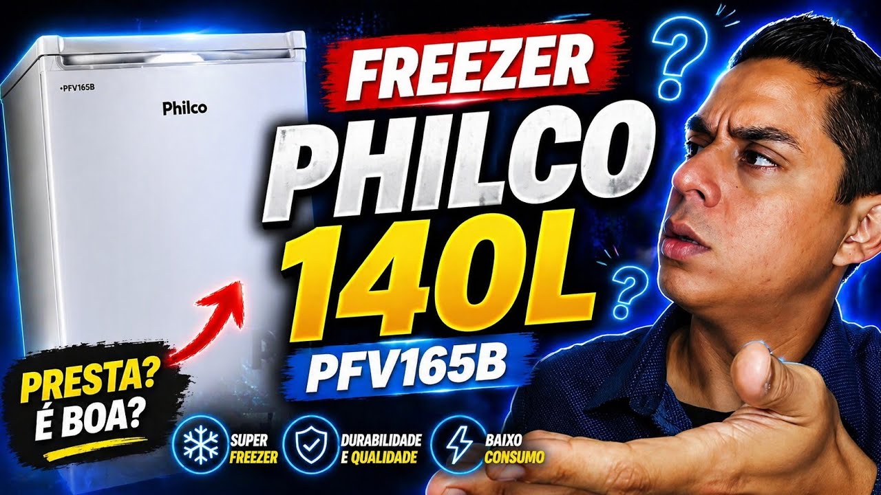 VEJA SE VALE A PENA O FREEZER VERTICAL PHILCO 140 LITROS  PFV165B COM 1 PORTA REVERS&Iacute;VEL BRANCO