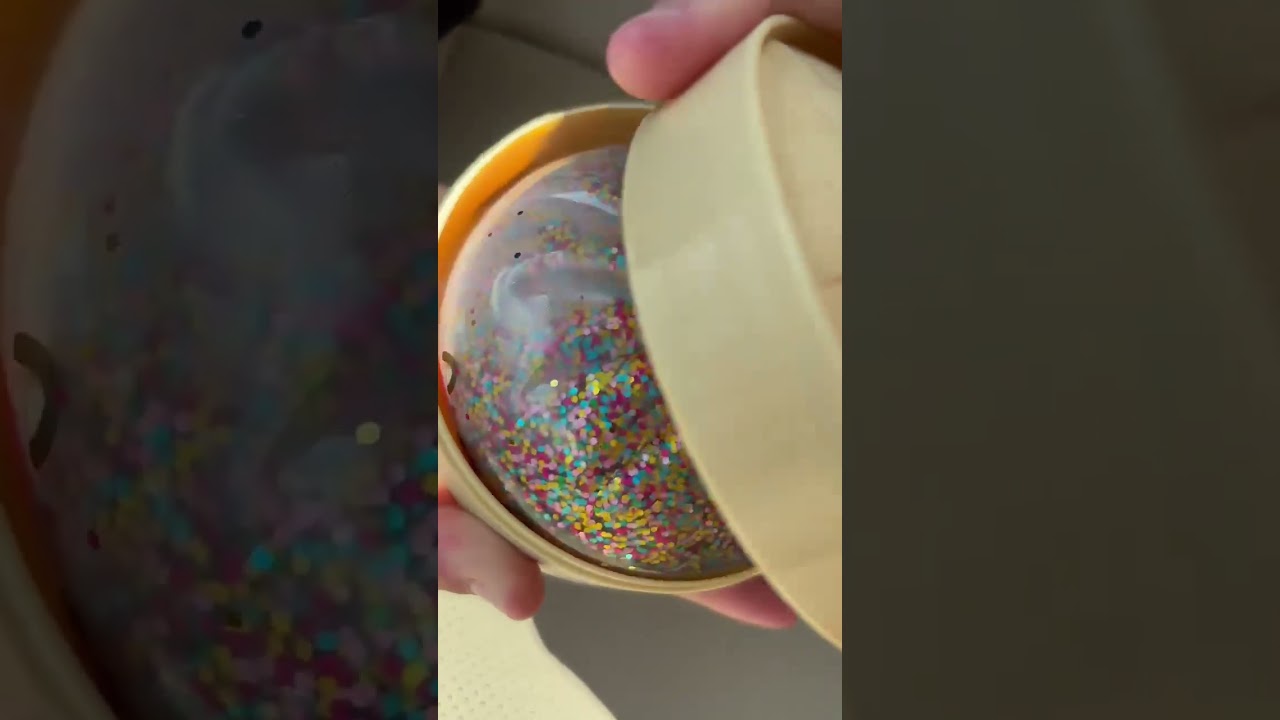 Will I find the SUPER RARE GLITTER DUMPLING?!? #fidget #rainbowglitter #slime #glitter