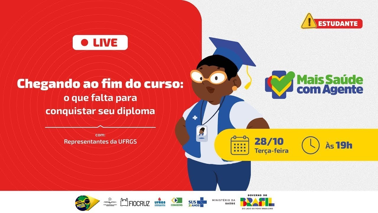 [LIVE] Mais Saúde com Agente | Chegando ao fim do curso: o que falta para conquistar seu diploma.