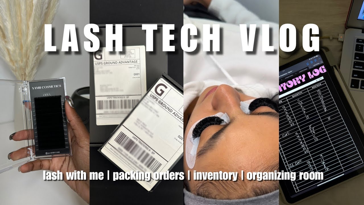REALISTIC WEEK AS A LASH TECH | Lash with me, how much I make, packing orders, counting inventory