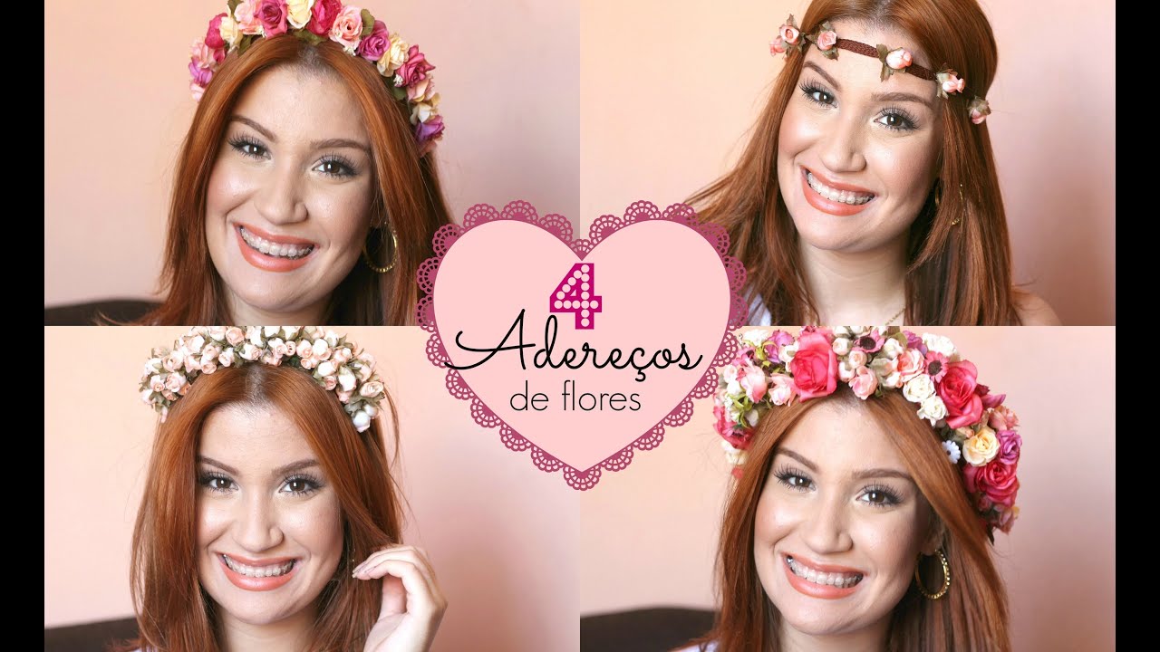 Como fazer 4 coroas de flores em casa! Por Bianca Andrade.