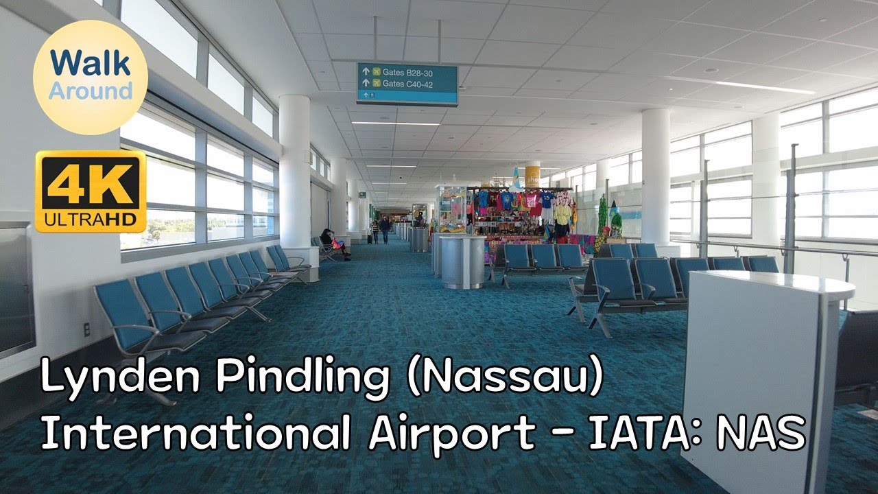 【4K60】 Walking - Lynden Pindling (Nassau) International Airport, US Departure Terminal