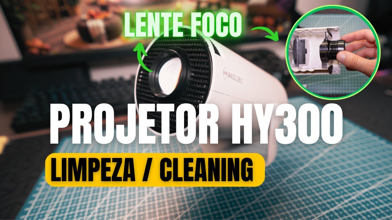 Como Limpar e Montar o Projetor HY300 (Tutorial Completo + Lente do Foco)