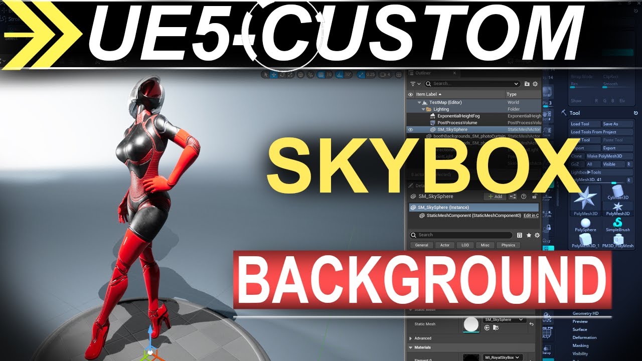 Unreal 5 - Custom Skybox Background (2 Minutes!!)