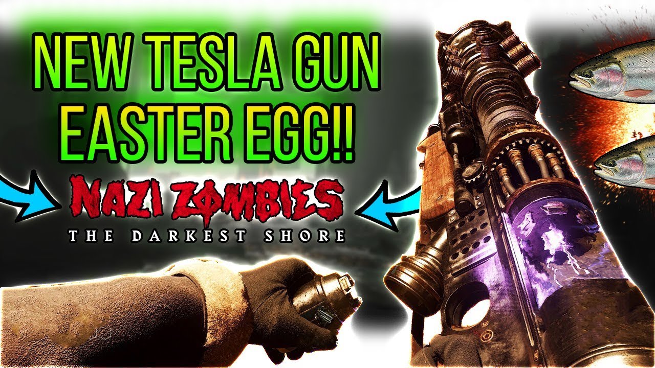 NEW TESLA GUN EASTER EGG ON THE DARKEST SHORE IN COD WW2 ZOMBIES!!(IN DEPTH GUIDE)