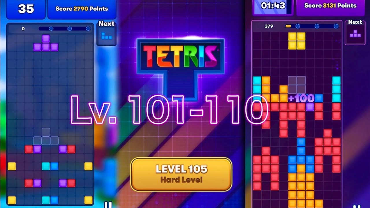 Tetris Level 101-110 Gameplay Block puzzle Walkthrough
