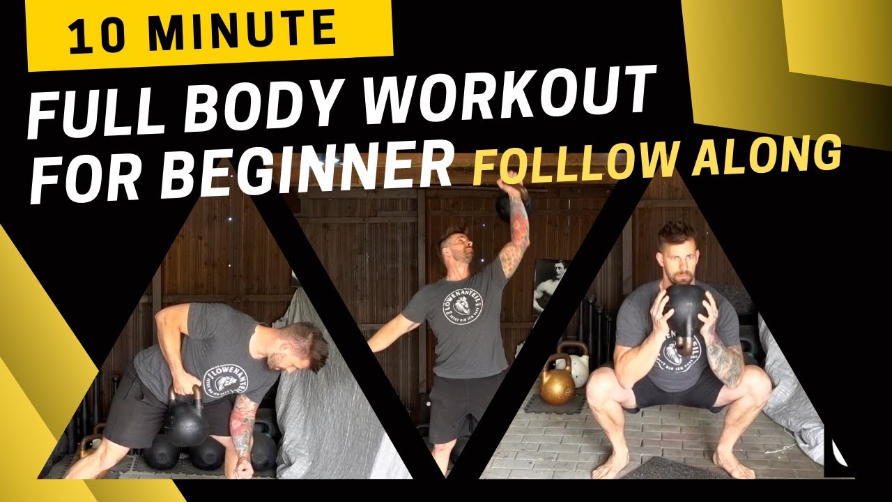 10 Minuten Full Body KettleBell Workout für Einsteiger (Follow Along - Johannes Kwella)