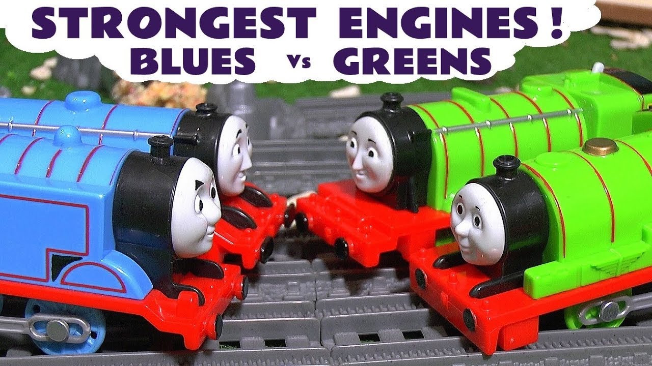 Thomas & Friends Strongest Engine Story Blues vs Greens With The Funny Funlings