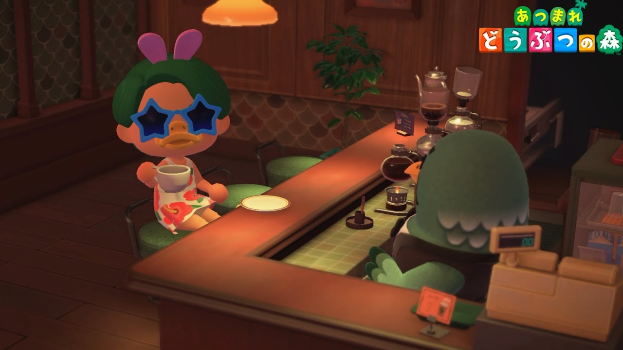 お互いに陰キャすぎて気まずいカフェの様子【あつまれ どうぶつの森】