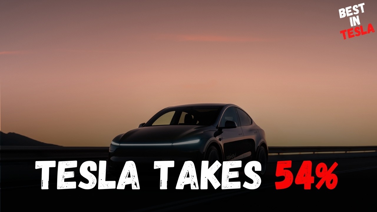 Tesla захватывает 54% рынка электромобилей в США, а Model Y становится самым продаваемым автомоби...