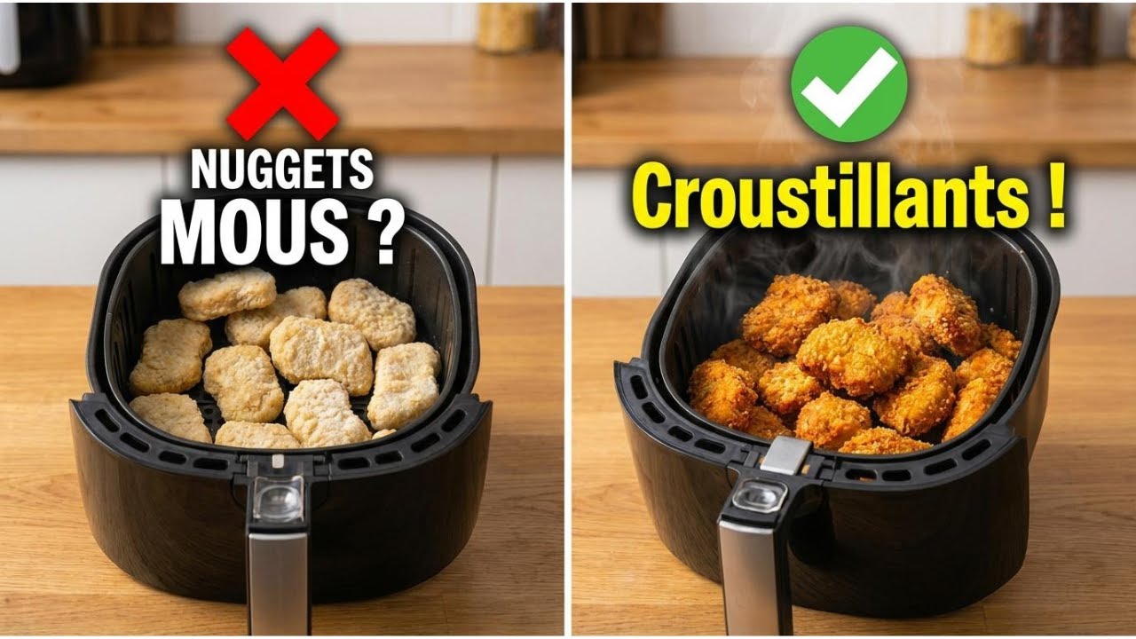 L’erreur qui rend les nuggets surgelés mous à l’Airfryer