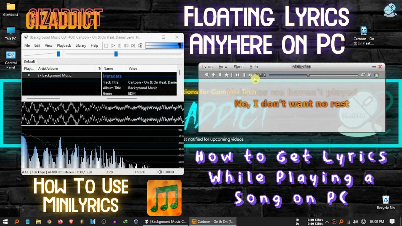 How to Get Lyrics While Playing a Song on PC | Get Lyrics On Your PC (MiniLyrics)