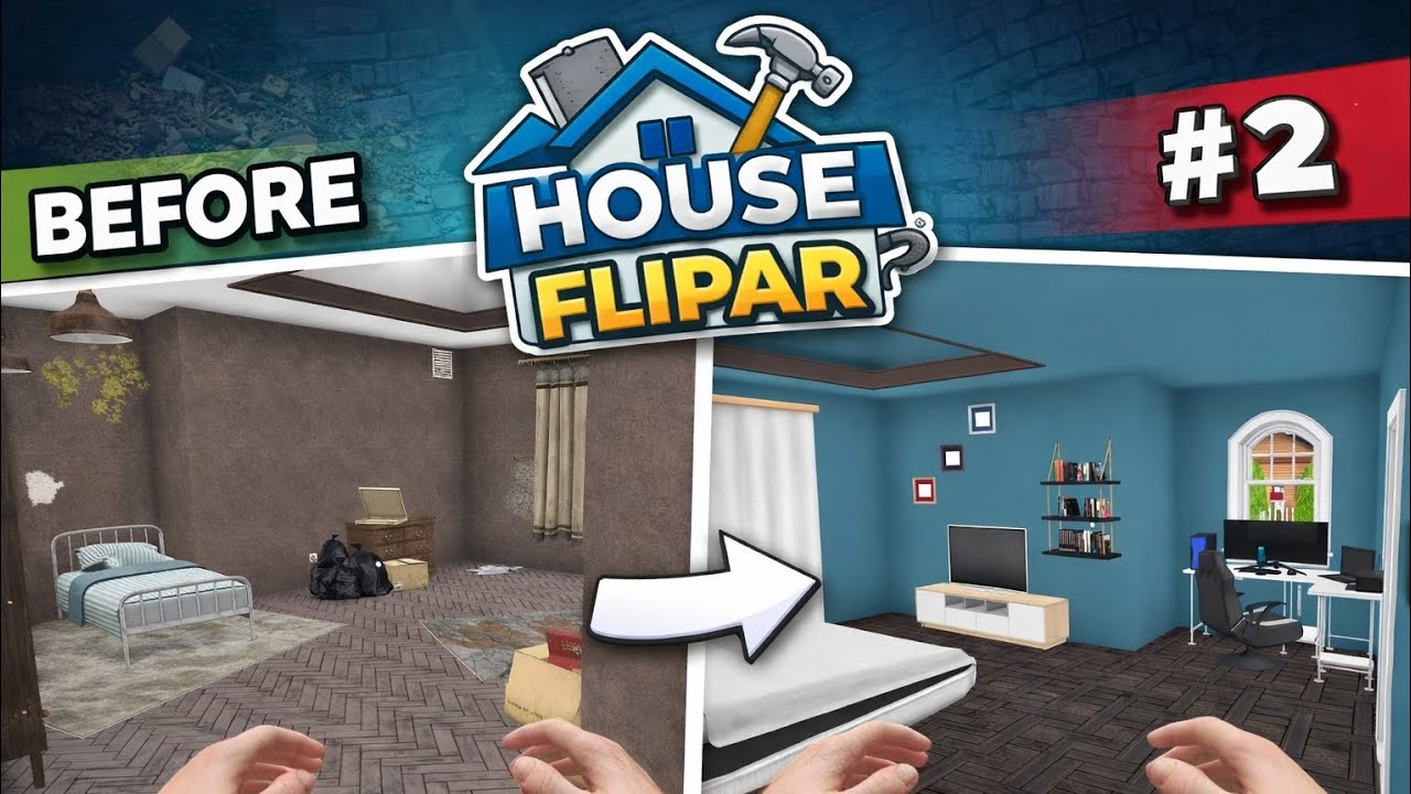 DIRTY TO MODERN GAMING ROOM - HOUSE FLIPPER #2| ALPHA GAMER 