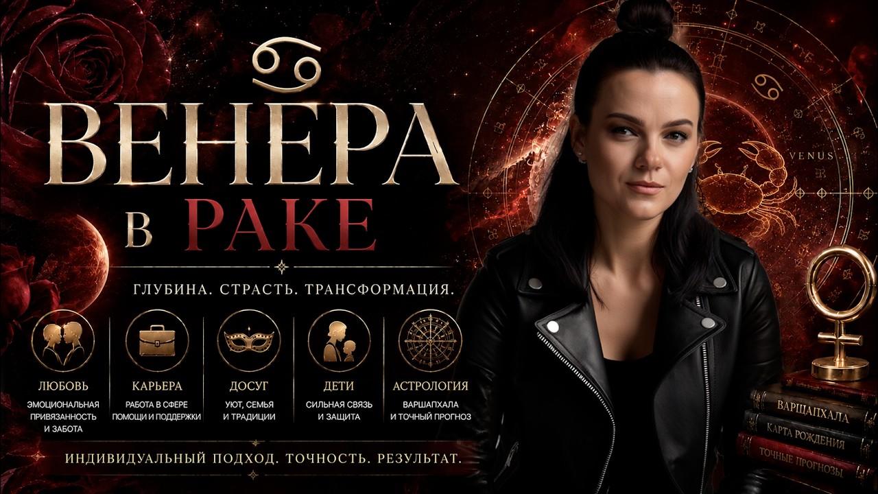 ВЕНЕРА в РАКЕ  - любовь, деньги, развлечения, стиль. Значение и функции в гороскопе