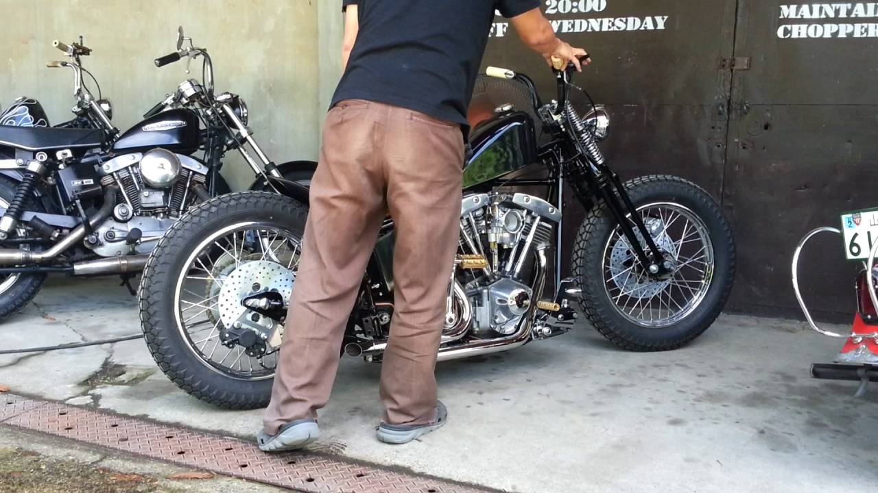 1980 4speed chopper kick start!