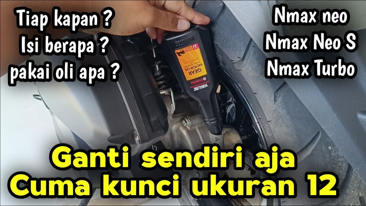 Tutorial Ganti Oli Gardan Nmax Terbaru 🔥nmax neo, neo s,turbo ganti sendiri aja oli gardan nya