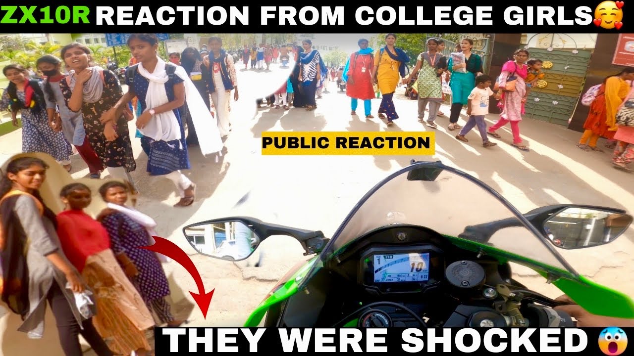 Zx10r public reaction from college girls 🔥|zx10r| |tamil| |aksquad|